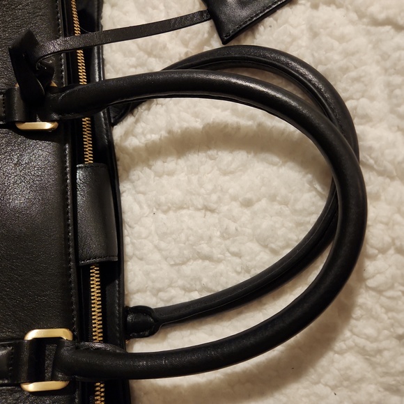 LOUIS QUATORZE Black Leather Satchel with Strap EUC - Picture 12 of 16